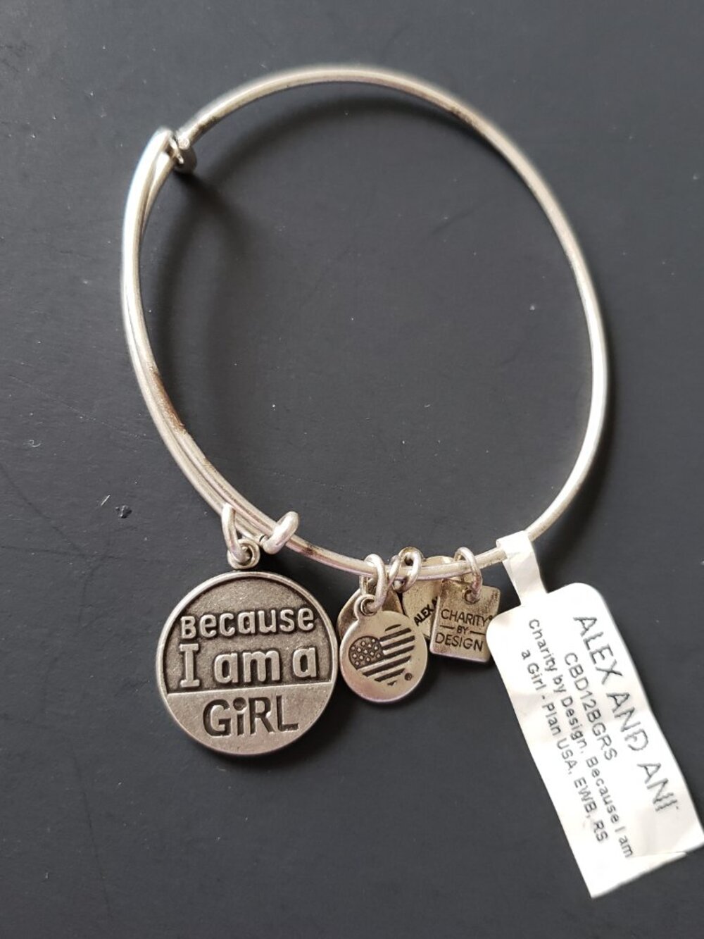 NWT Alex & Ani "Because I'm a Girl" Bracelet 650